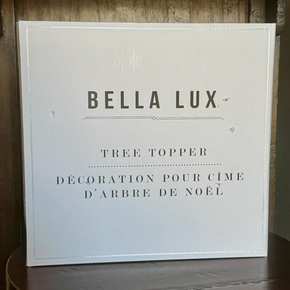 Bella Lux Fuchsia Pink Bow Christmas Tree Topper - NIB